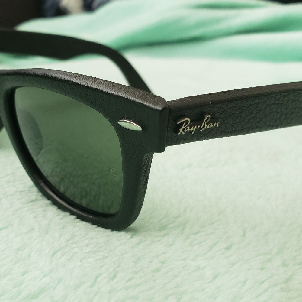 Ray Ban Leather Wayfarer